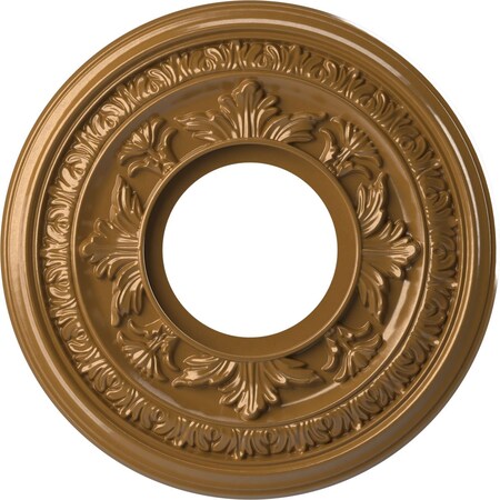 Baltimore PVC Medallion (Canopies up to 4 1/4"), 10"OD x 3 1/2"ID x 3/4"P, Metallic Vintage Gold
